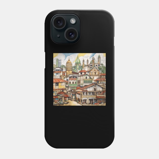 Dar Es Salaam city drawing Phone Case by ComicsFactory