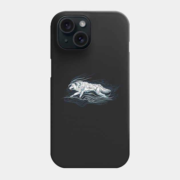 Wolf Run Phone Case by D3monic