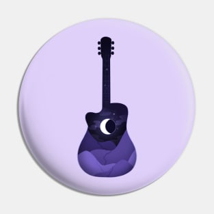 Moon Guitar Pin