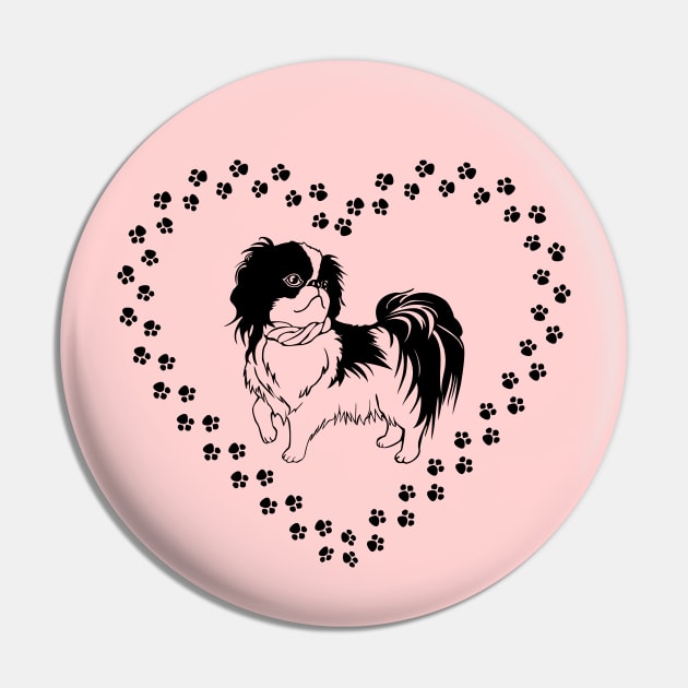 Cute Japanese Chin Pin by LunaMay