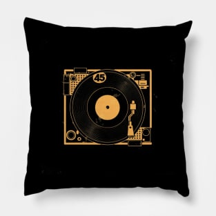 45 Record Adapter (Distressed) Pillow