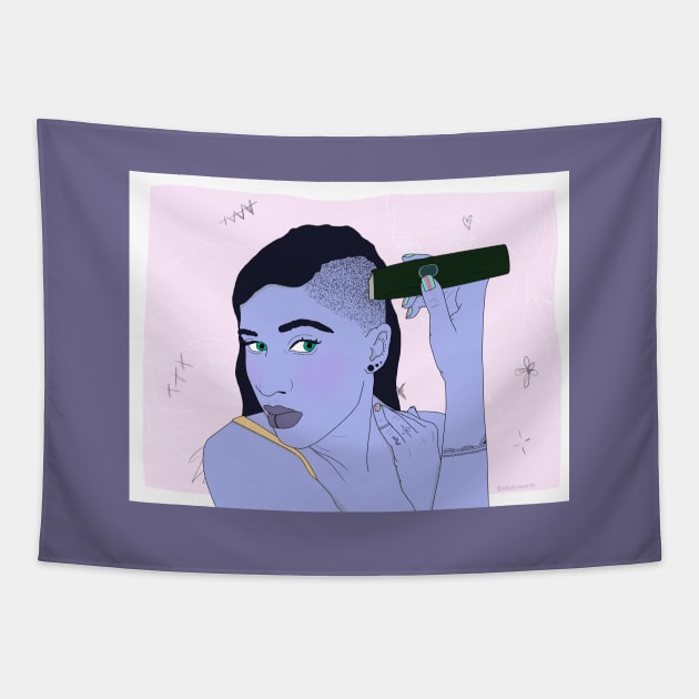 Buzz Cut Tapestry by Ella Byworth 