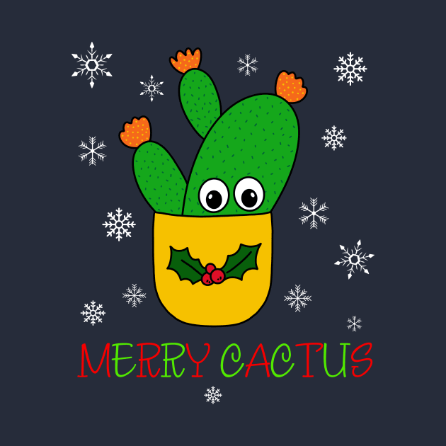 Merry Cactus - Opuntia Microdasys Cactus In Christmas Holly Pot by DreamCactus