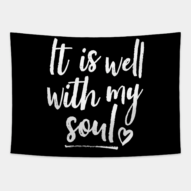 It Is Well With My Soul (White) Tapestry by DetourShirts