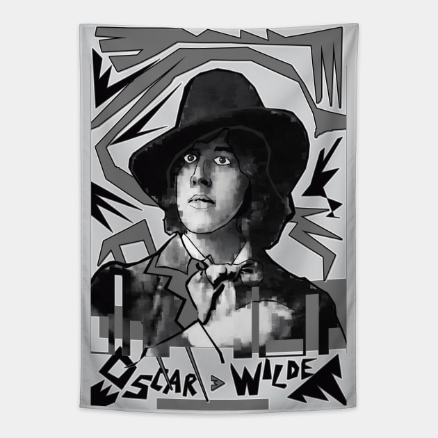 Oscar Wilde in Black and White Tapestry by Exile Kings 