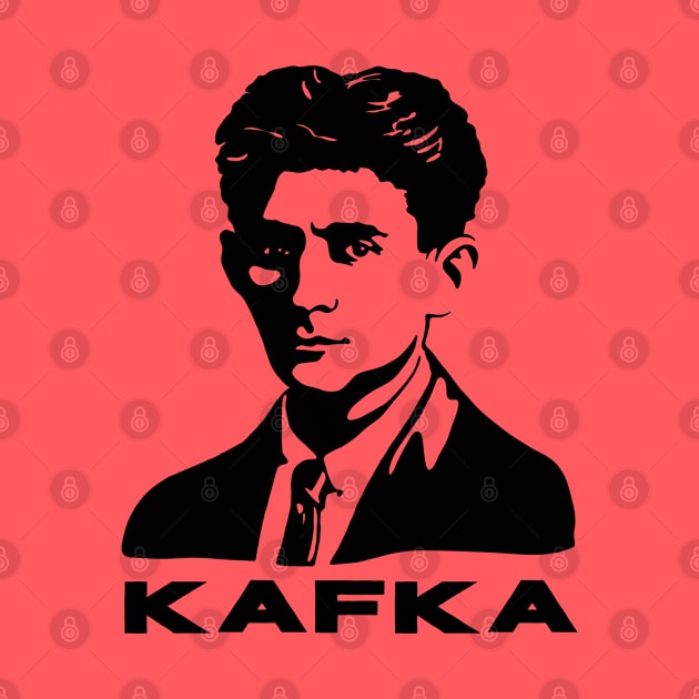 Franz Kafka Stencil Portrait by Slightly Unhinged