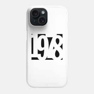 1978 Funky Overlapping Reverse Numbers for Light Backgrounds Phone Case