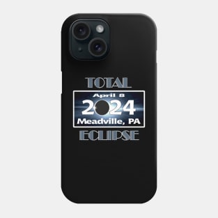 Meadville Pennsylvania Total Solar Eclipse 2024 Path of Totality Phone Case