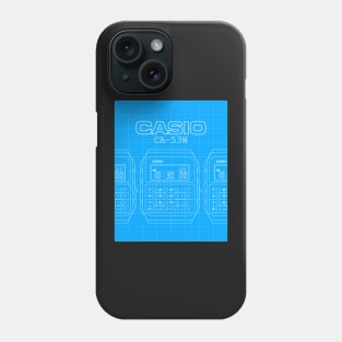 Casio CA-53W Cyanotype Phone Case