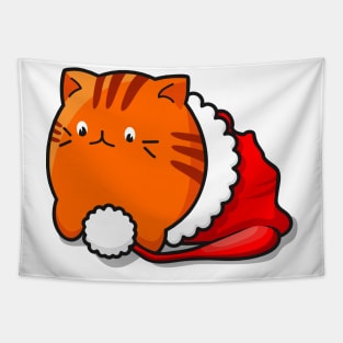 cute cat love christmas Tapestry