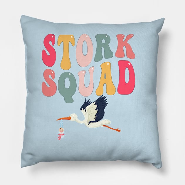 Stork Squad Nurse Labor and Delivery Nurse Vintage LD Nurse Pillow by Flow-designs