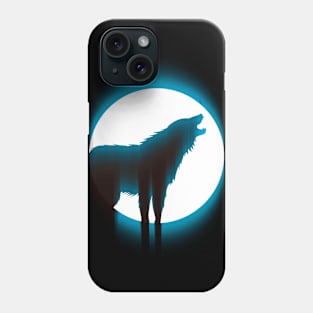 Wolf howling at the moon Phone Case