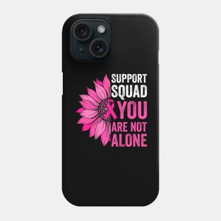 Breast Cancer Sunflower Support Squad We Wear Pink Women Phone Case