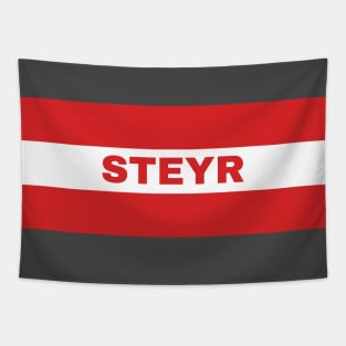 Steyr City in Austrian Flag Tapestry