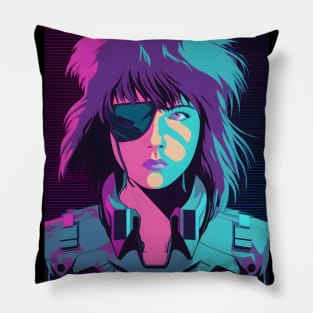 Major Motoko - Snake Plissken Mashup Pillow