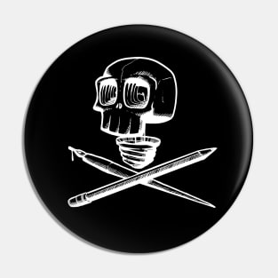 Creative Skull Idea - White Pin