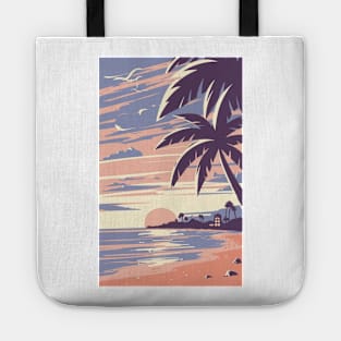 Sunset at the beach Tote