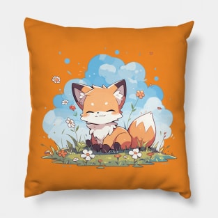 Happy Kawaii Baby Fox Pillow