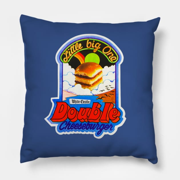 Little Big One - Double Cheeseburger Pillow by DCMiller01