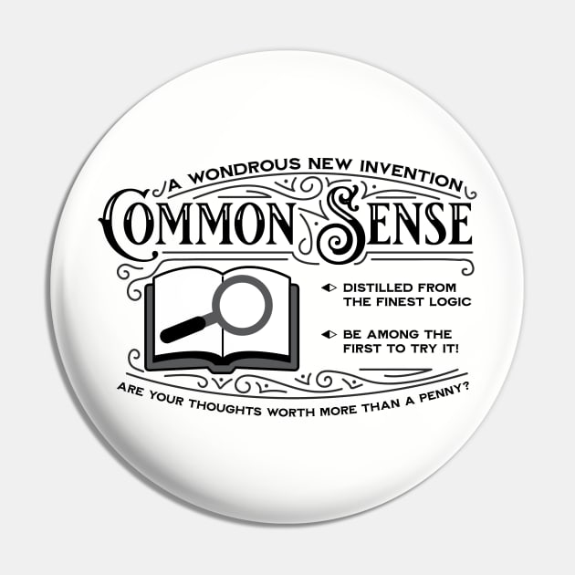 Introducing Common Sense Antique Advertisement Pin by TeeMagnet