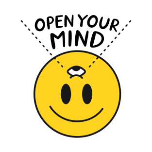 Open Your Mind Smiley. T-Shirt