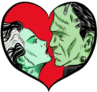 Frankenstein Valentine Magnet