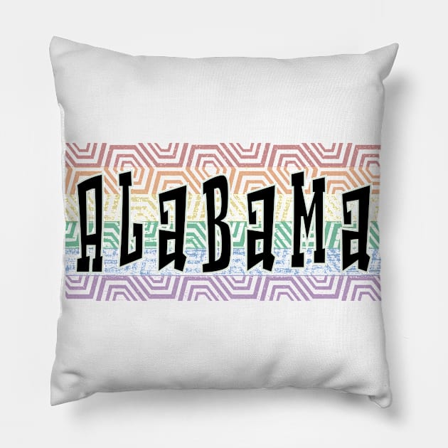 LGBTQ PATTERN AMERICA ALABAMA Pillow by Zodiac BeMac