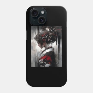 Lonely Japanese Geisha Art Print Phone Case