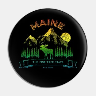 Maine Moose Mountain Pin