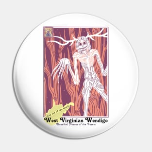 Wendigo Postcard Image Pin