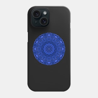 Blue and Black Kaleidoscope Style Mandala Phone Case