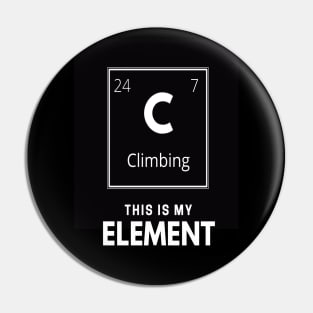 Funny chemical element climbing design Pin