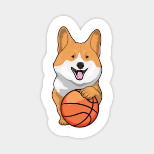 Corgi Basketball player Basketball Magnet