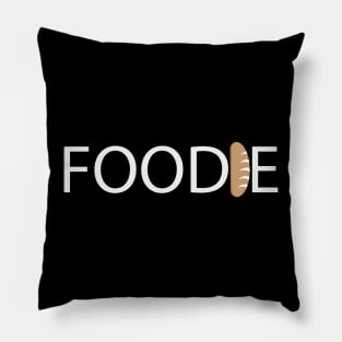 Foodie loving food typography design Pillow