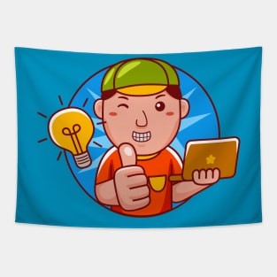 Graphic Designer Man Tapestry