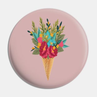 Ice cream floral Unique design Pin