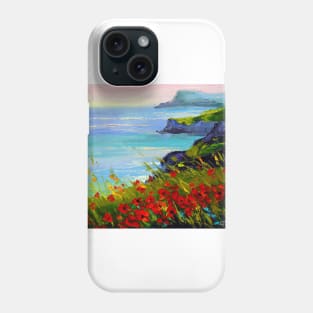 Sea ,rocks,flowers Phone Case