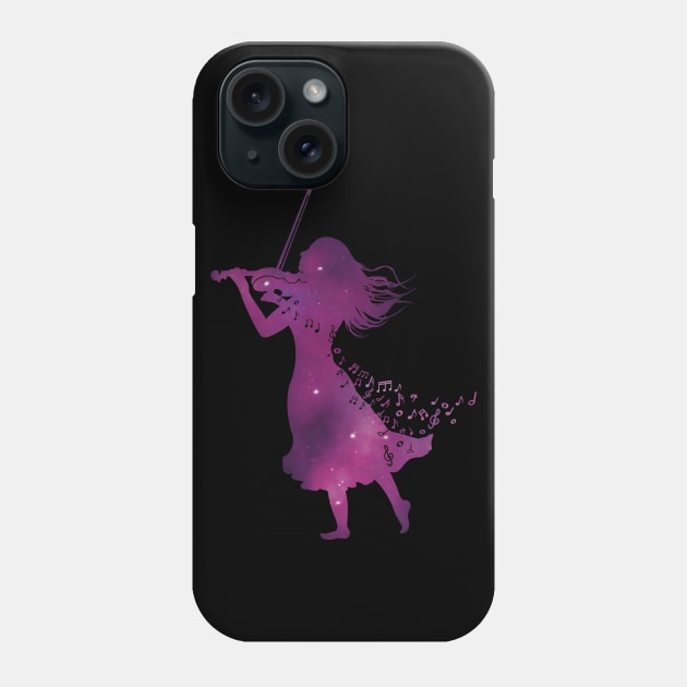 Galaxy Violinist Phone Case by Kassi Skye