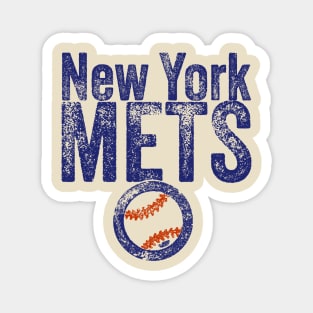 Mets Baseball Weathered Magnet