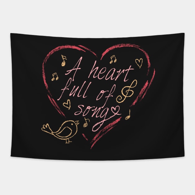 A heart full of song Tapestry by byebyesally