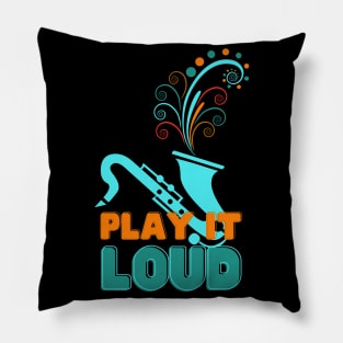 Saxophone Jazz Funk Soul Loud Music Pillow