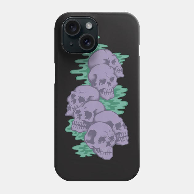 Goth Fantasy Skull Tattoo Phone Case by rosiemoonart