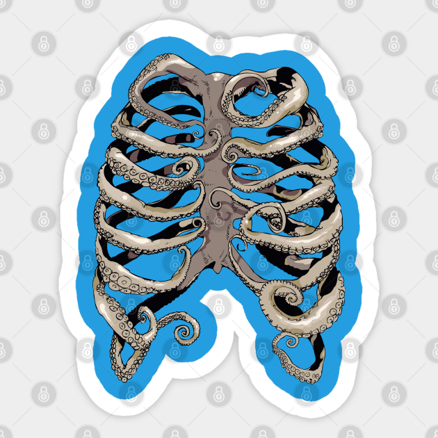 Your Rib Is an Octopus - Skeleton - Sticker