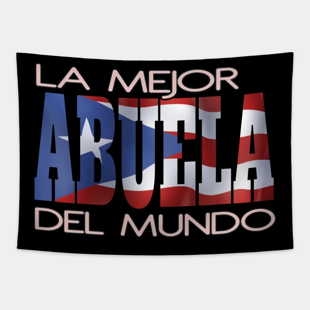 La Mejor Abuela Favorita Puerto Rico Flag Puerto Rican Pride Hispanic Tapestry by Envision Styles