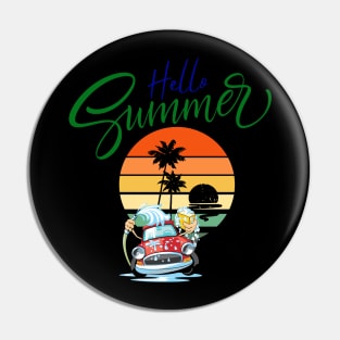 hello summer nice t-shir for this summer T-Shirt Pin