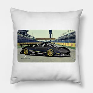 Pagani Zonda R Track Print Pillow