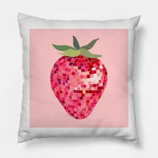 disco strawberry Pillow