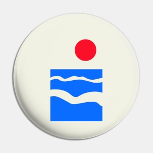 Red Sun Ocean Pin