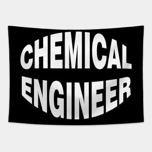 Chemical Engineer White Text Tapestry