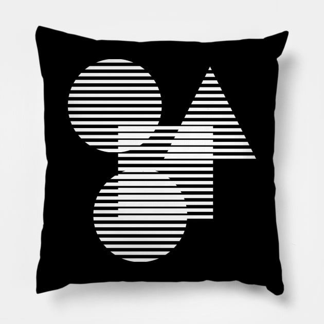geometric shapes Pillow by lkn